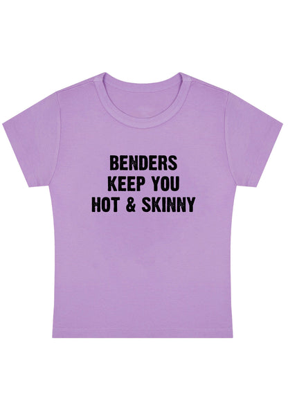 Benders Keep You Hot&Skinny Y2K Baby Tee