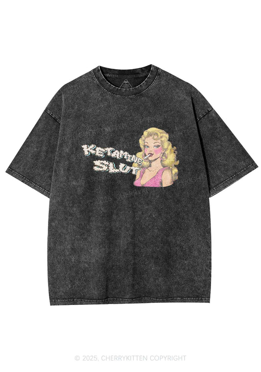 K Slxt Y2K Shirts Washed Tee Cherrykitten