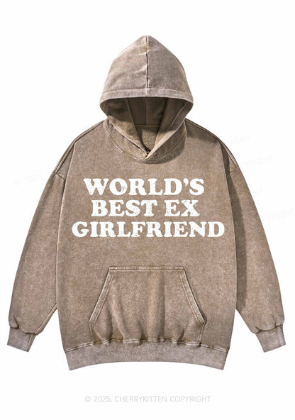 Best Ex Girlfriend Y2K Washed Hoodie Cherrykitten