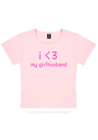 I Love My Girlhusband Y2K Baby Tee Cherrykitten