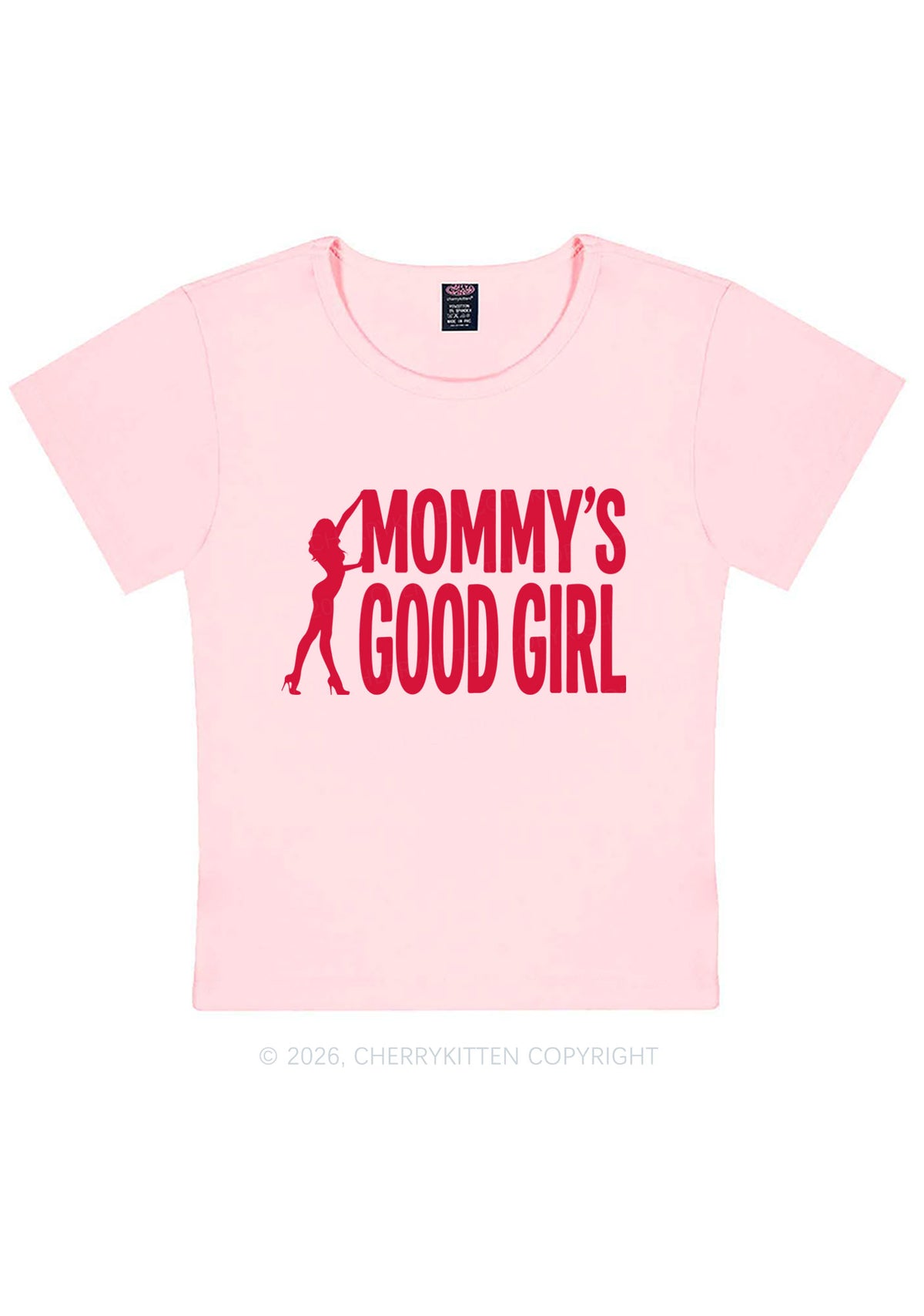 Mommys Good Girl Y2K Baby Tee Cherrykitten