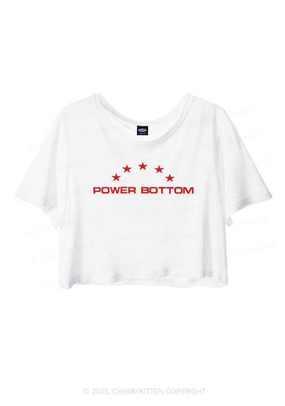 Power Bottom Pride Y2K Sheer Crop Tee Cherrykitten