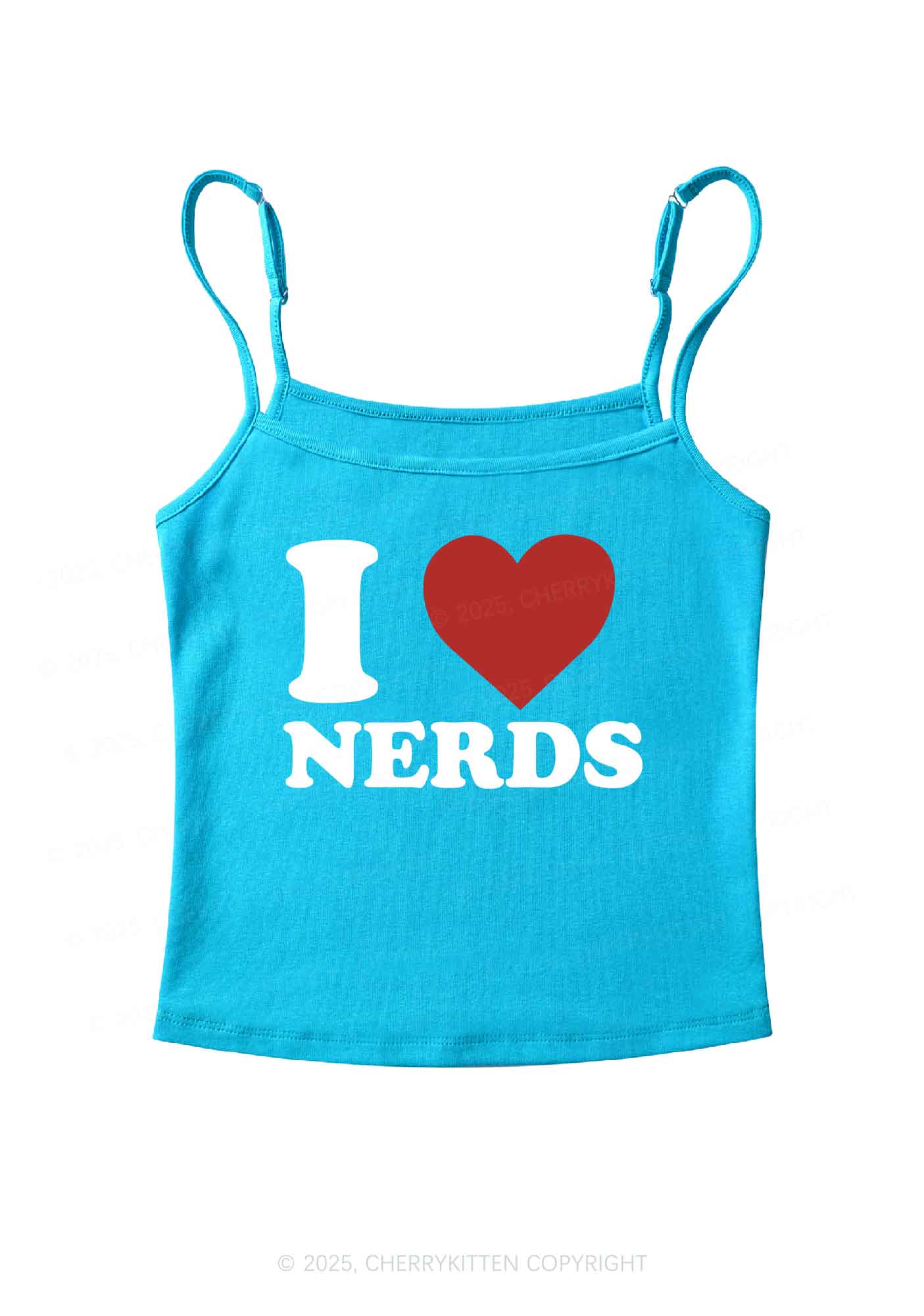 I Love Nerds Y2K Spaghetti Strap Cami Cherrykitten