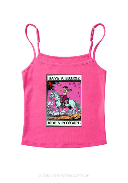 Save Horse Ride Cowgirl Pride Y2K Spaghetti Strap Cami Cherrykitten