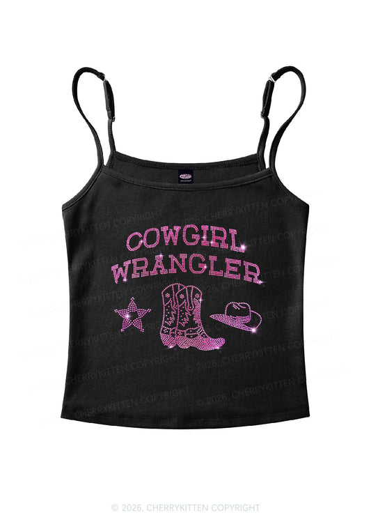 Rhinestone Cowgirl Wrangler Boots Pride Y2K Spaghetti Strap Cami Cherrykitten