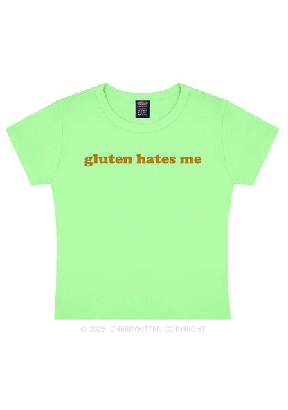 Gluten Hates Me Y2K Baby Tee Cherrykitten