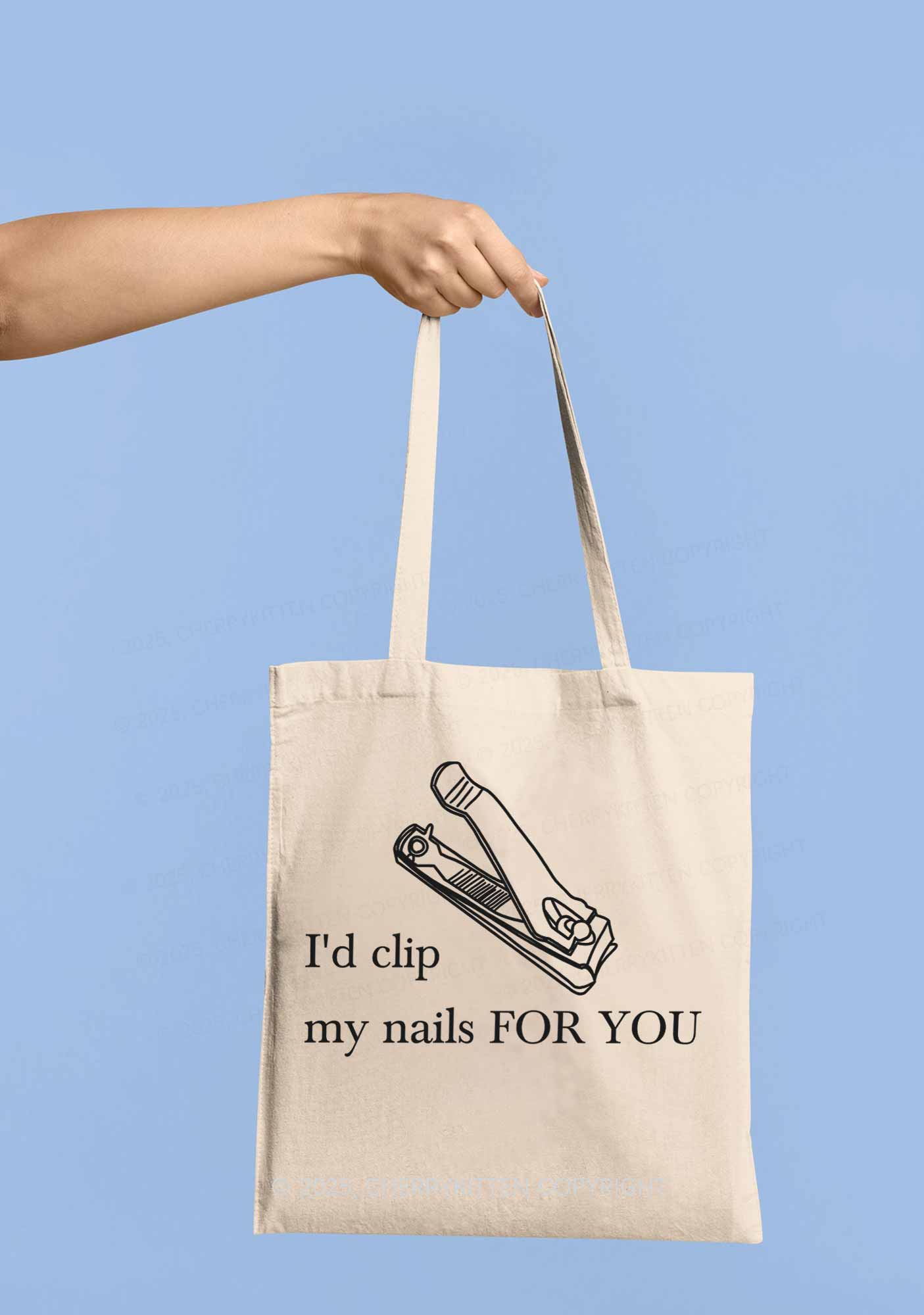 Clip Nails For You  Pride Y2K Canvas Tote Bag Cherrykitten
