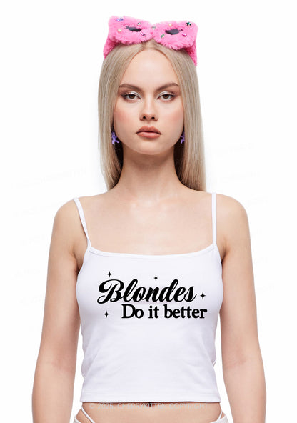 Blondes Do It Better Y2K Spaghetti Strap Cami Cherrykitten