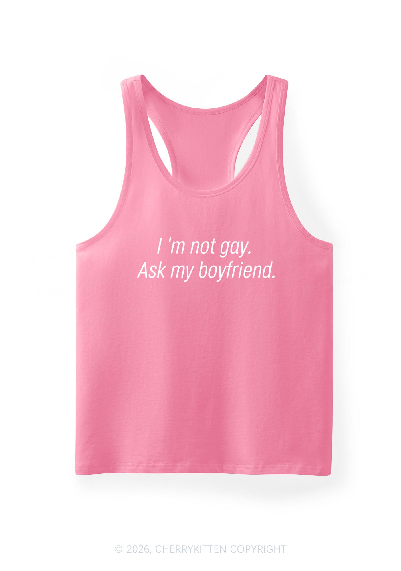 Im Not Gay Pride Y2K Men Racerback Tank Top Cherrykitten