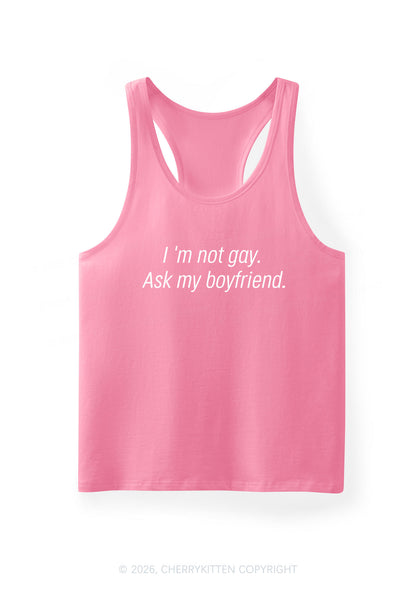 Im Not Gay Pride Y2K Men Racerback Tank Top Cherrykitten