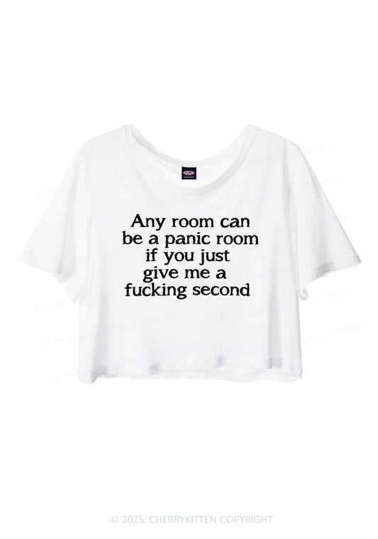 Any Room Can Be Panic Y2K Sheer Crop Tee Cherrykitten