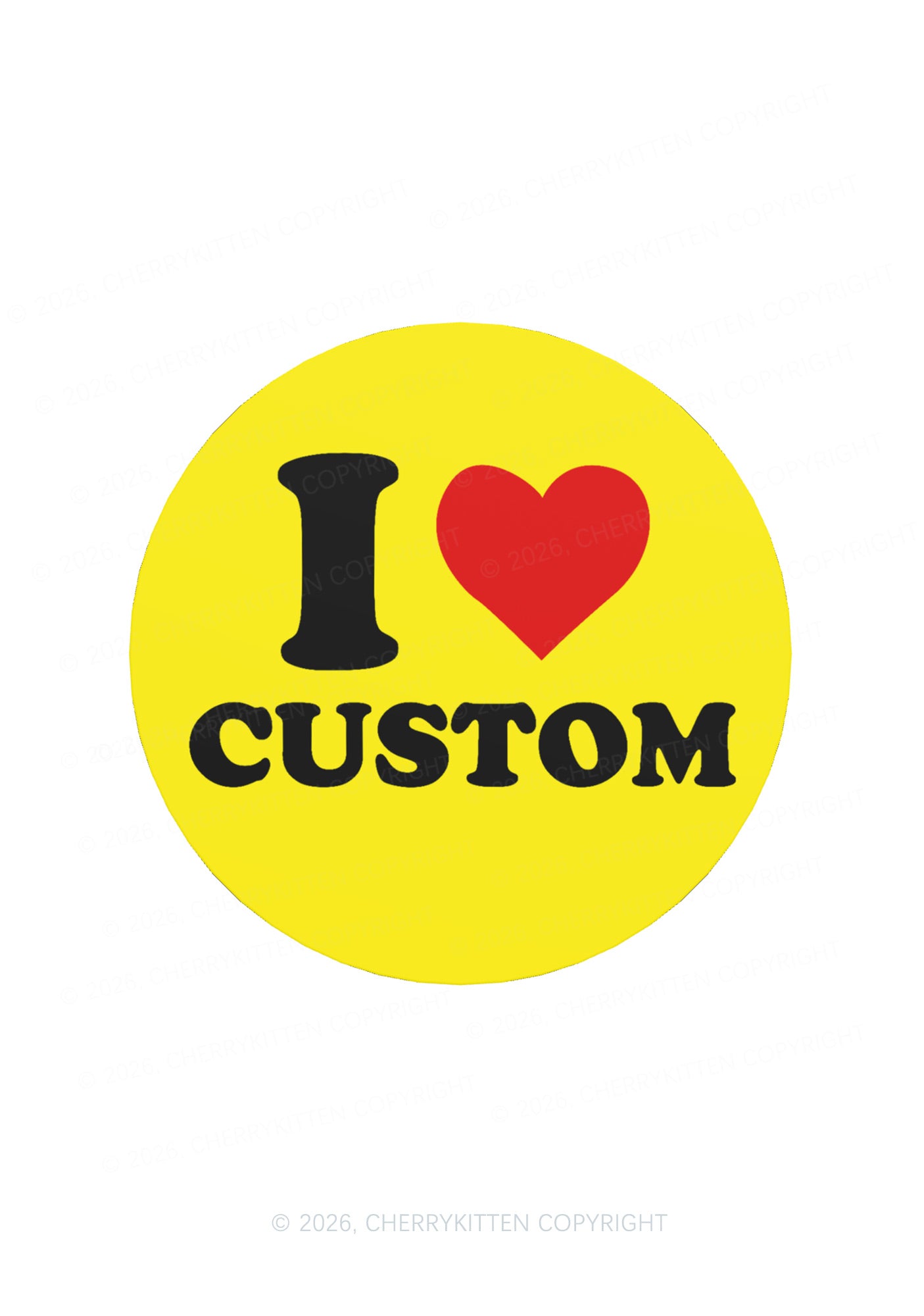 I Love Custom Y2K Soft Magnetic Refrigerator Magnet Cherrykitten
