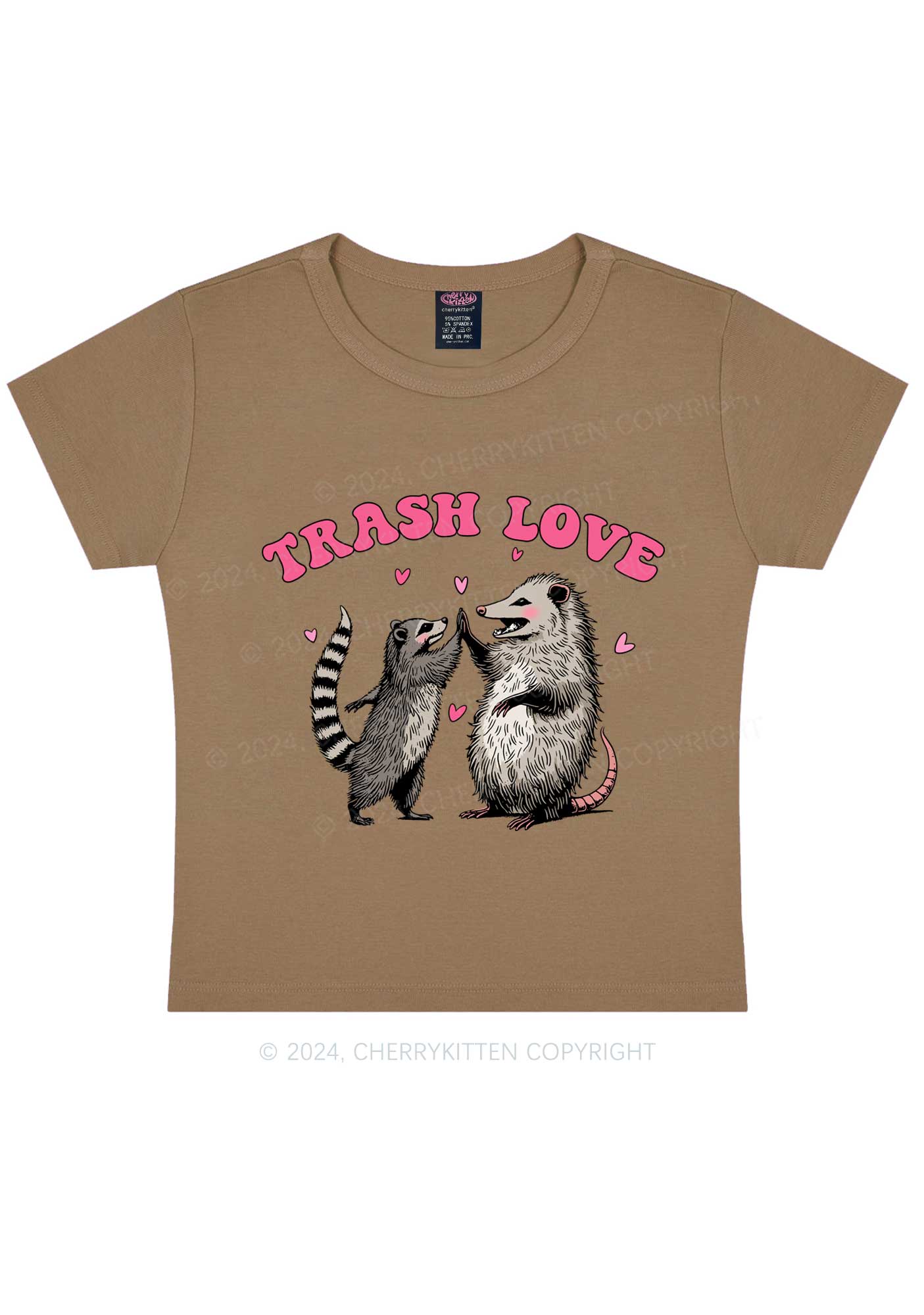 Trash Love Y2K Valentine's Day Baby Tee Cherrykitten