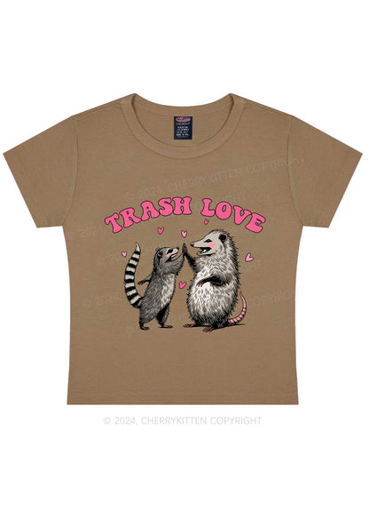 Trash Love Y2K Valentine's Day Baby Tee Cherrykitten