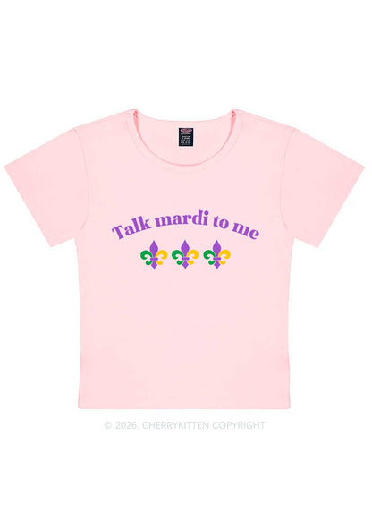 Talk Mardi To Me Y2K Baby Tee Cherrykitten