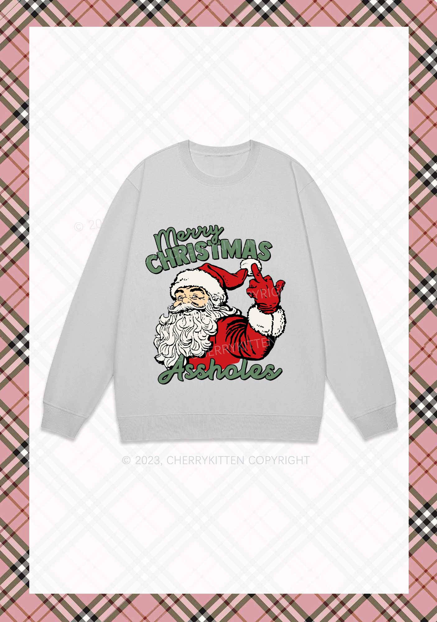 Merry Christmas Y2K Sweatshirt Cherrykitten