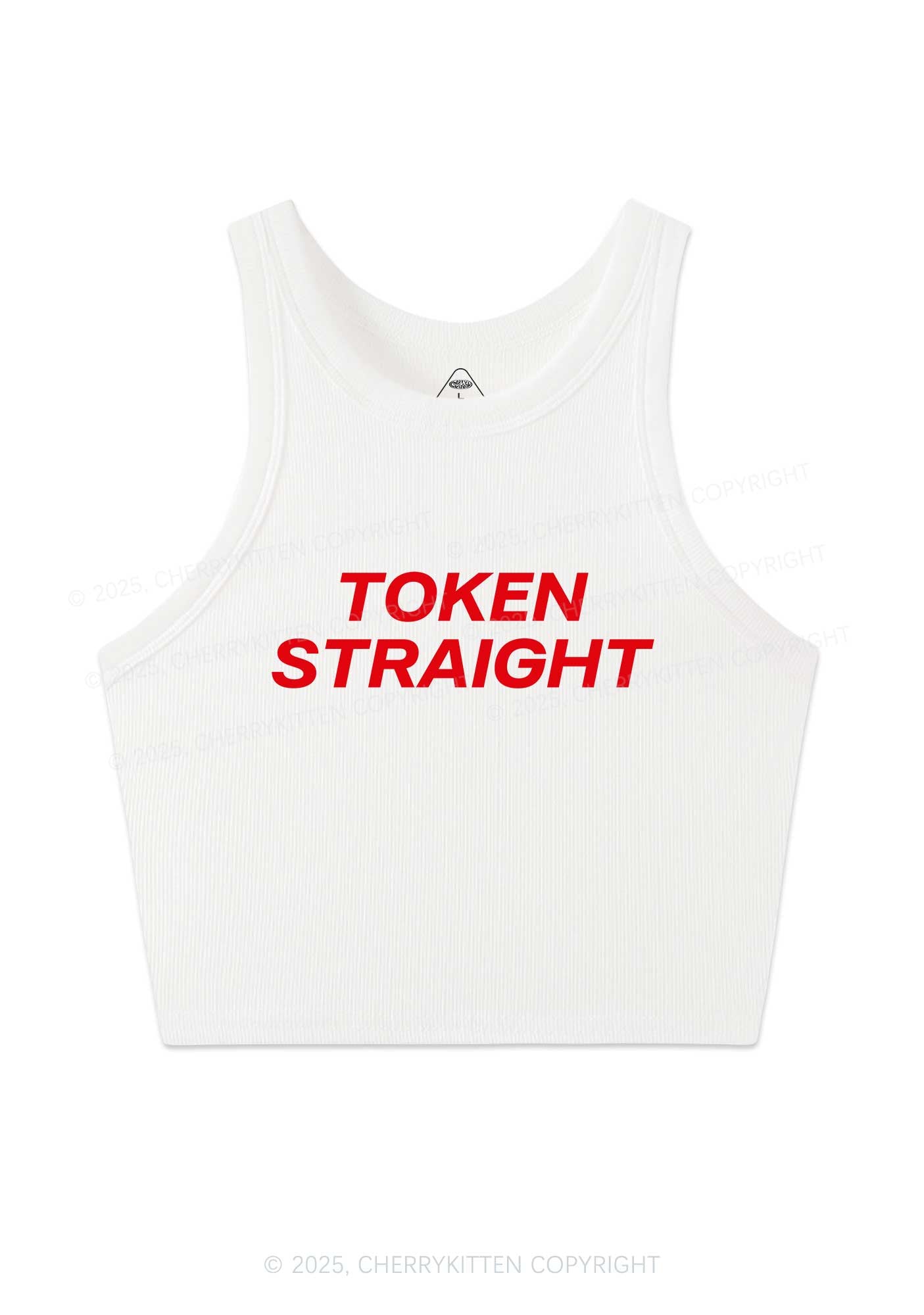 Token Straight Pride Y2K Crop Tank Top Cherrykitten