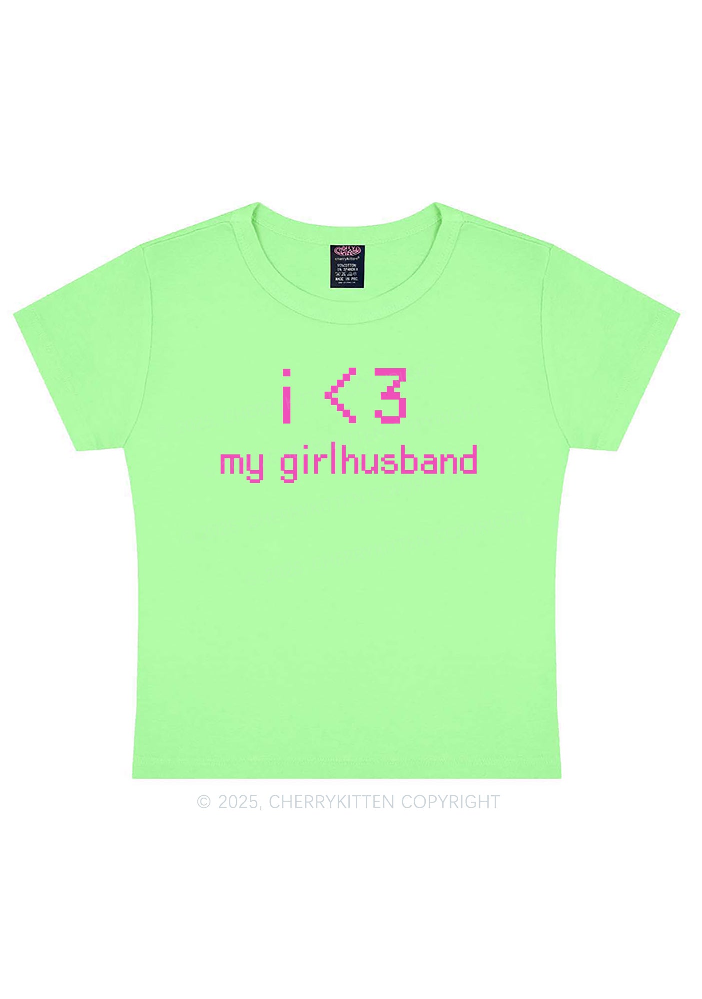 I Love My Girlhusband Y2K Baby Tee Cherrykitten