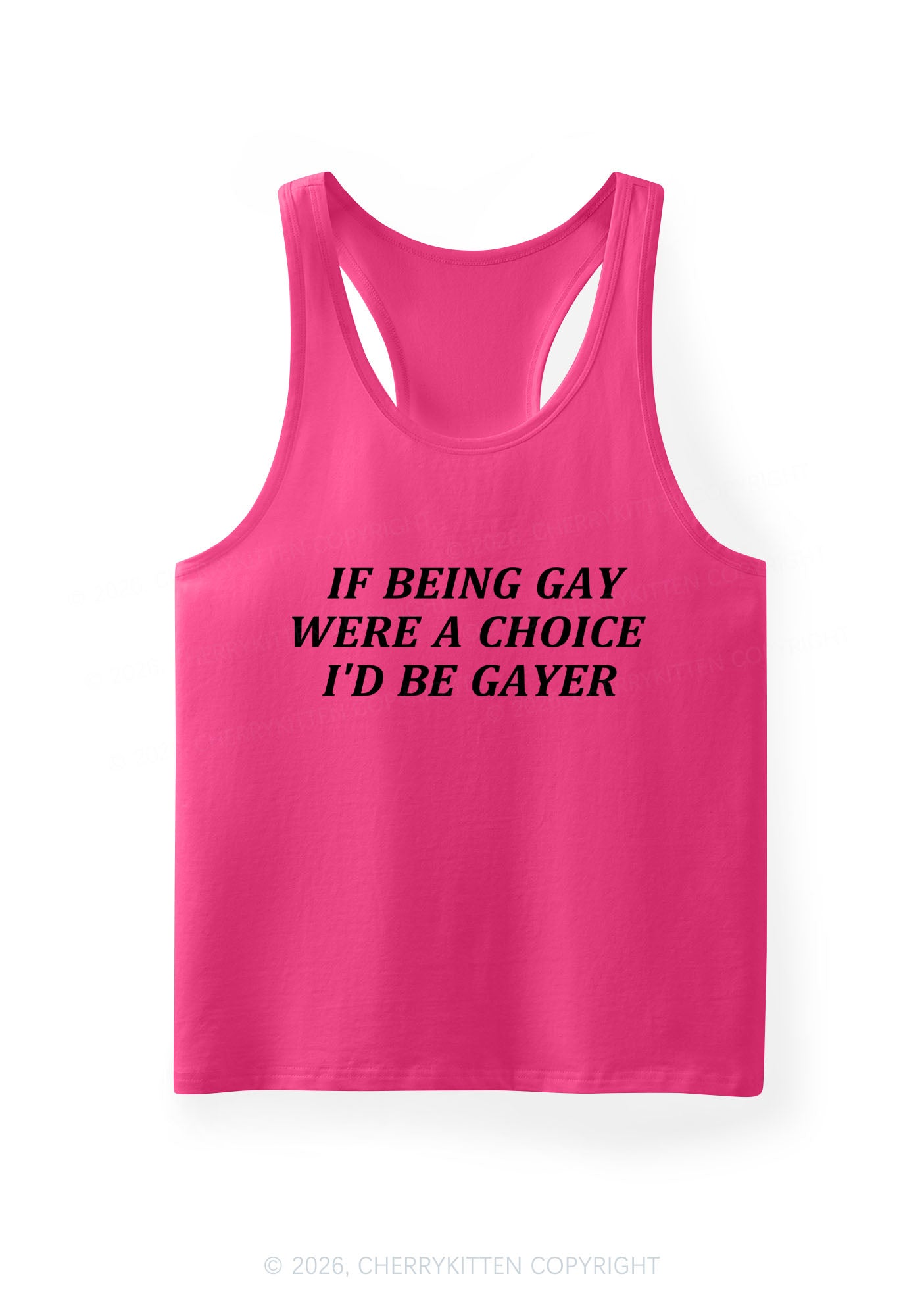 Being Gay Were A Choice Pride Y2K Men Racerback Tank Top Cherrykitten