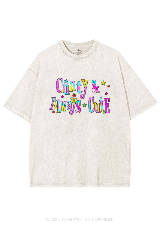 Cxxty Always Cute Y2K Shirts Washed Tee Cherrykitten