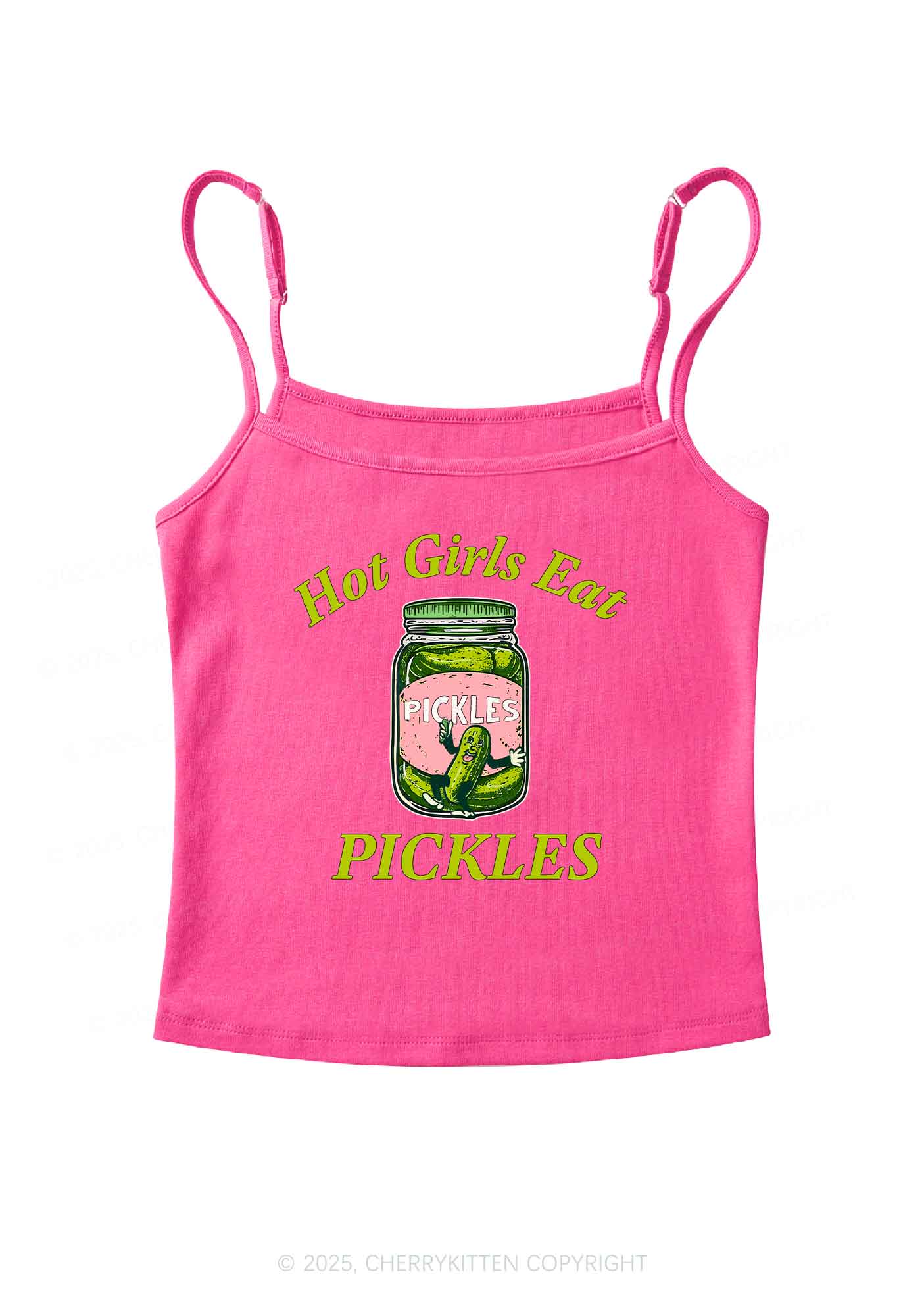 Hot Girls Eat Pickles Y2K Spaghetti Strap Cami Cherrykitten