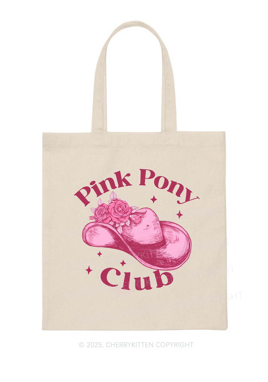 Pink Pony Club Y2K Canvas Tote Bag Cherrykitten