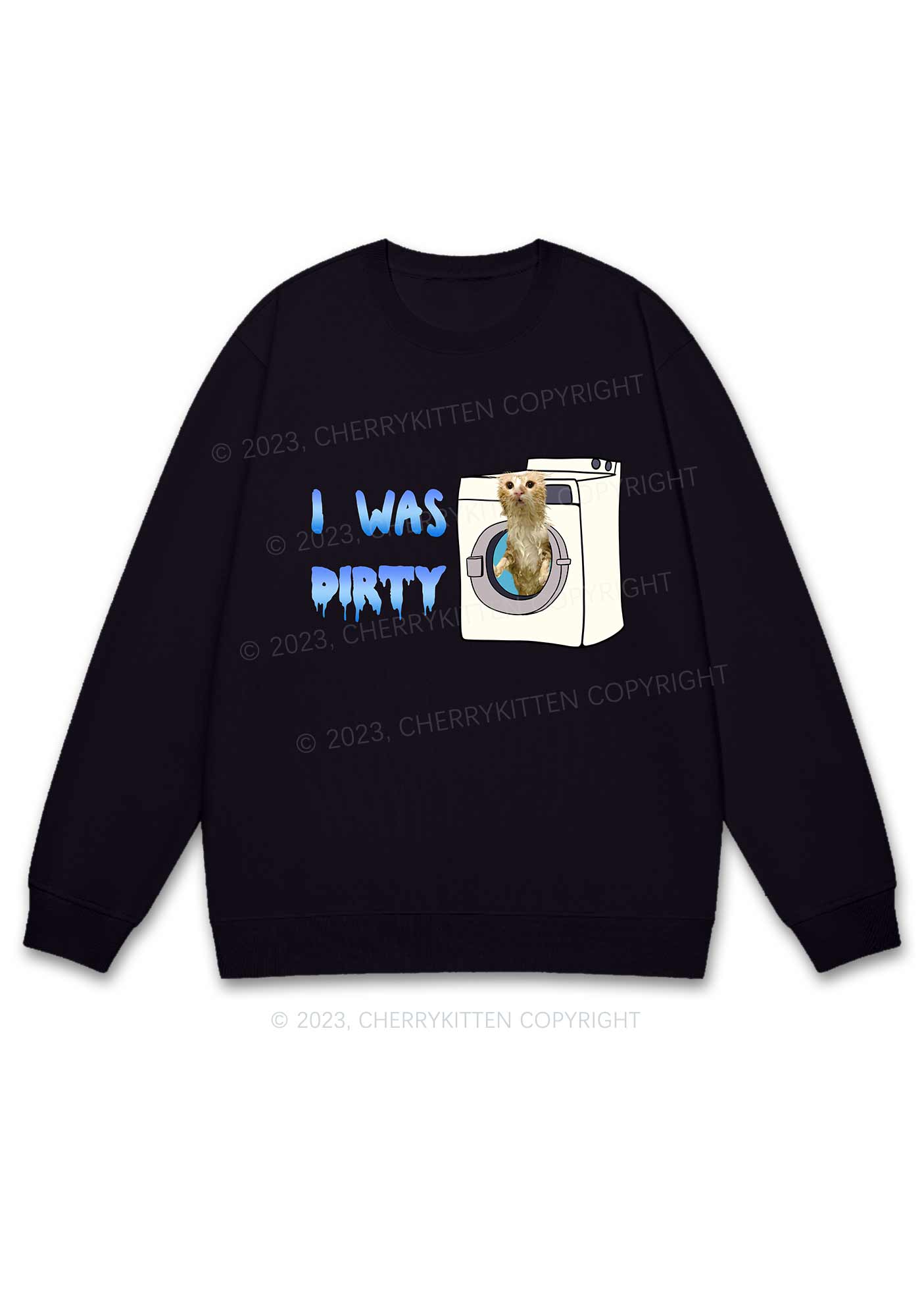 I Was Dirty Y2K Sweatshirt Cherrykitten