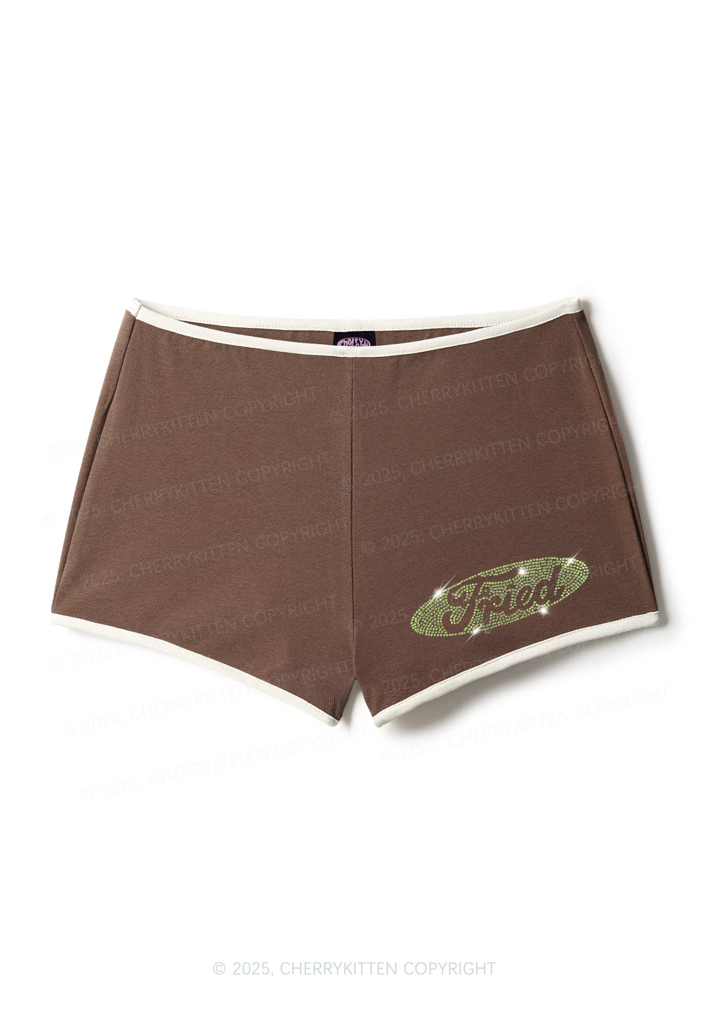 Rhinestone Fried Y2K Booty Shorts Cherrykitten