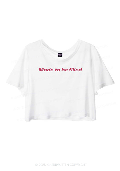 Made To Be Filled Y2K Sheer Crop Tee Cherrykitten