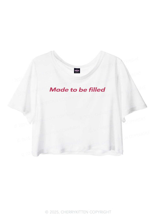 Made To Be Filled Y2K Sheer Crop Tee Cherrykitten