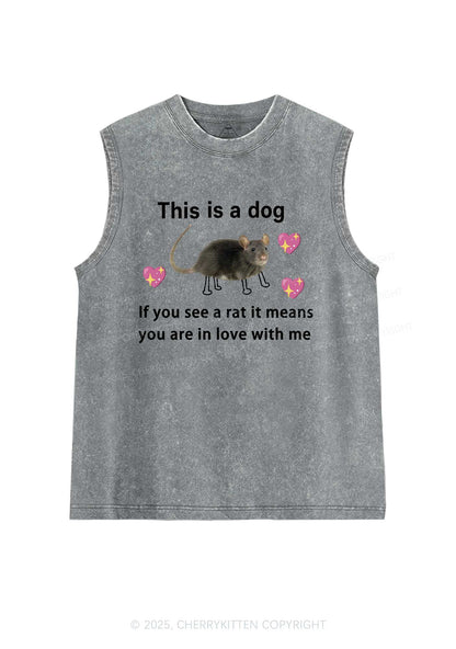 If You See Rat Y2K Washed Muscle Tank Cherrykitten