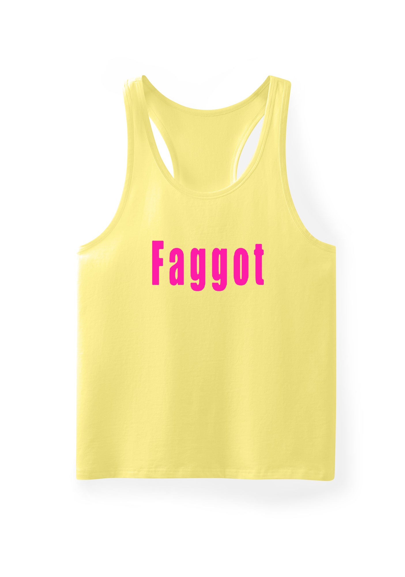 Pink Faggot Pride Y2K Men Racerback Tank Top Cherrykitten