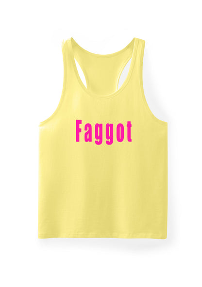 Pink Faggot Pride Y2K Men Racerback Tank Top Cherrykitten