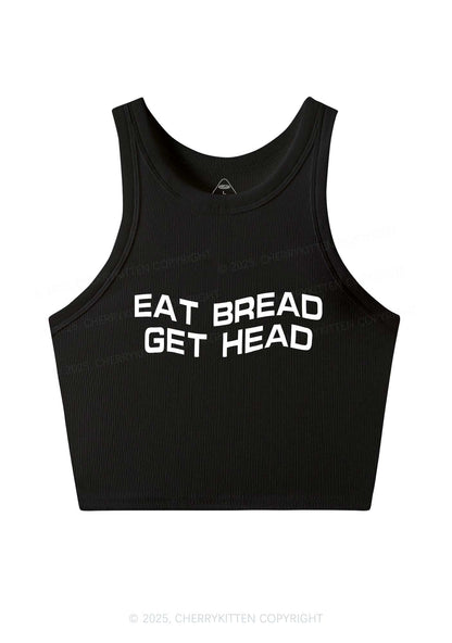 Eat Bread Get Head Y2K Crop Tank Top Cherrykitten