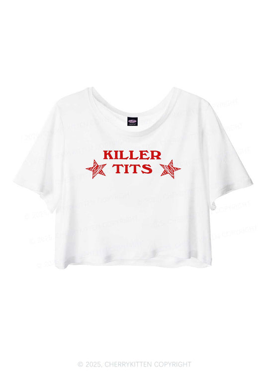 Killer Txts Y2K Sheer Crop Tee Cherrykitten