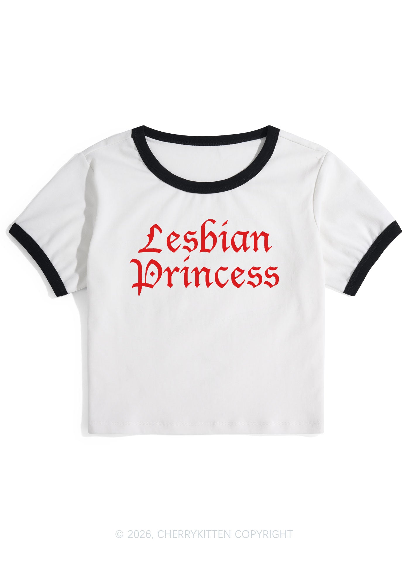 Lesbians Princess Pride Y2K Ringer Tee Cherrykitten