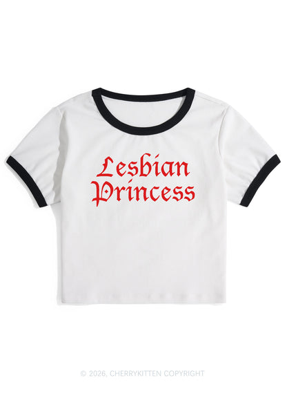 Lesbians Princess Pride Y2K Ringer Tee Cherrykitten