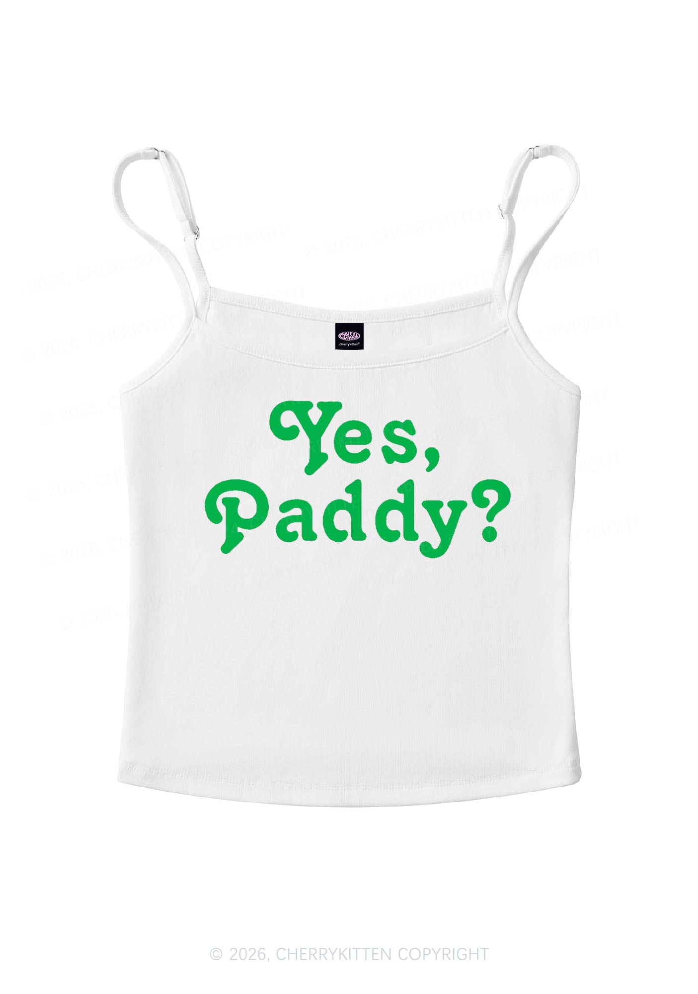Yes Paddy St Patricks Y2K Spaghetti Strap Cami Cherrykitten