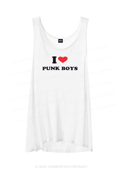 I Love Punk Boys Y2K Sheer Boyfriend Tank Cherrykitten