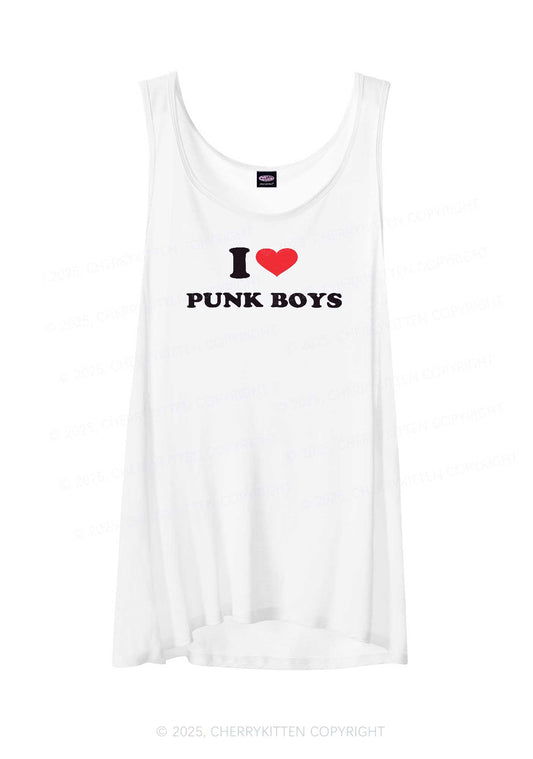 I Love Punk Boys Y2K Sheer Boyfriend Tank Cherrykitten