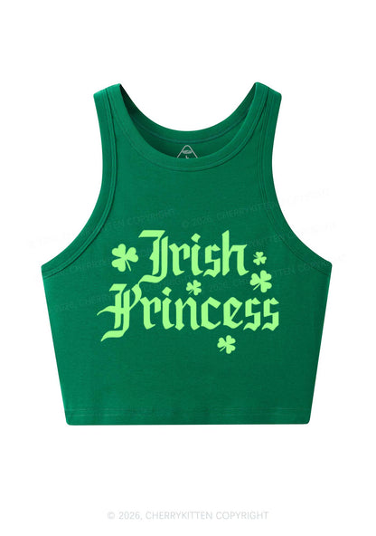 Irish Princess St Patricks Y2K Crop Tank Top Cherrykitten