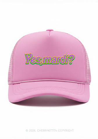 Yes Mardi Y2K Trucker Hat Cherrykitten