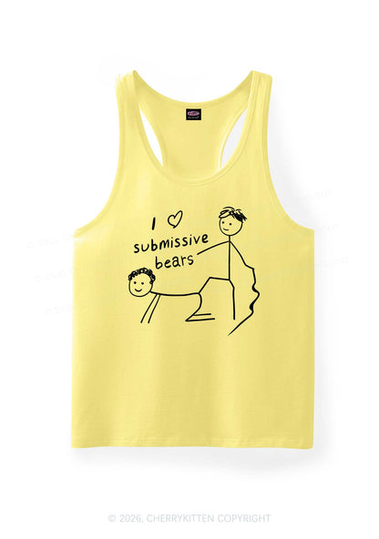 I Love S Bears Y2K Men Racerback Tank Top Cherrykitten