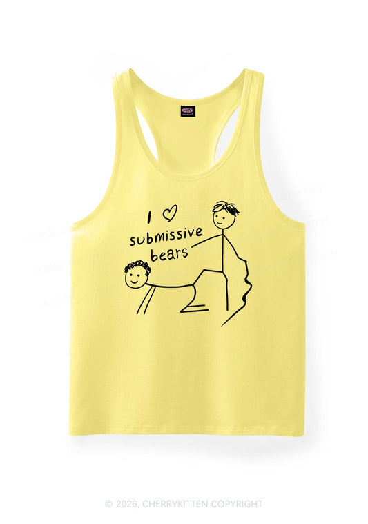 I Love S Bears Y2K Men Racerback Tank Top Cherrykitten