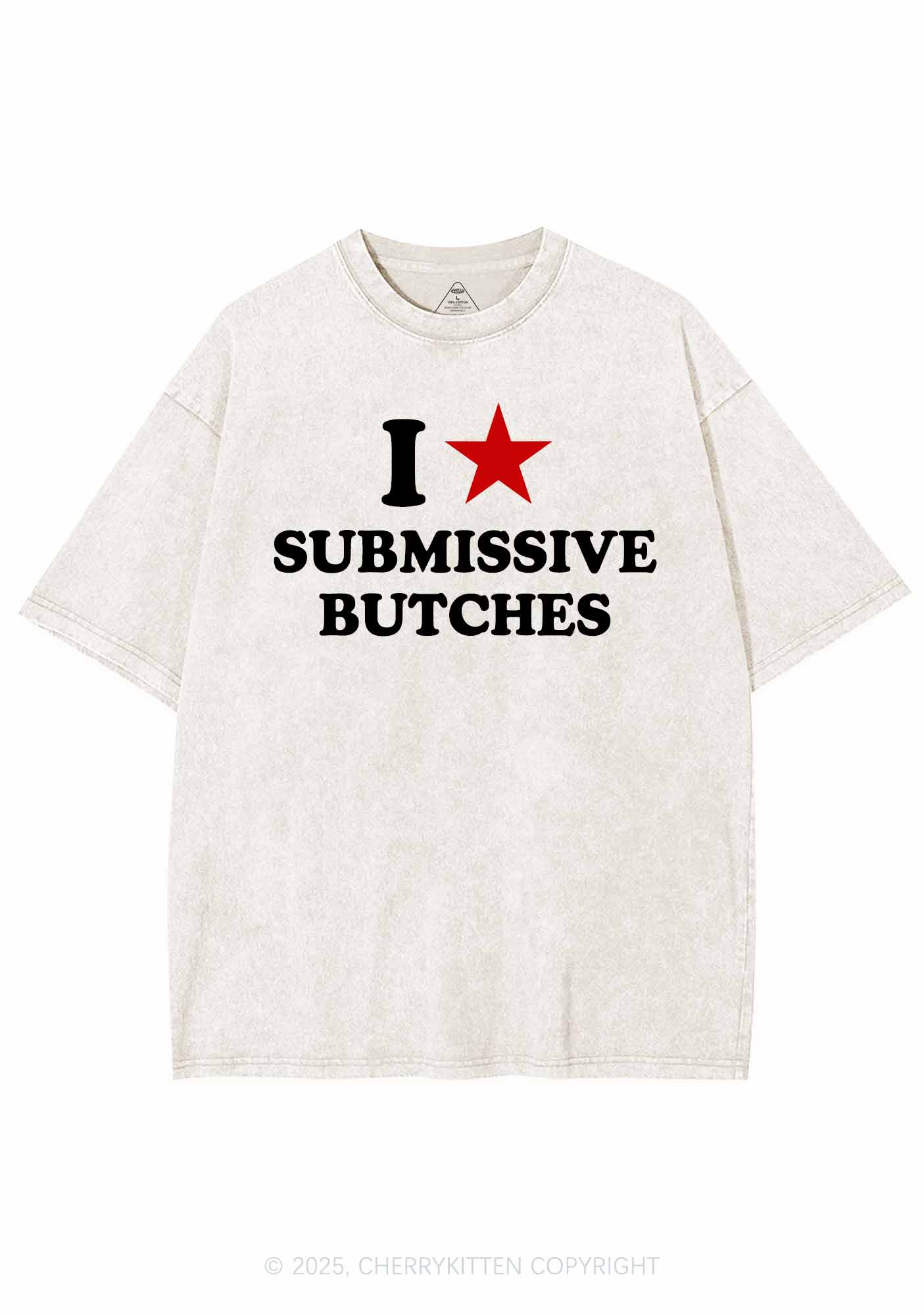 I Love S Butches Y2K Shirts Washed Tee Cherrykitten