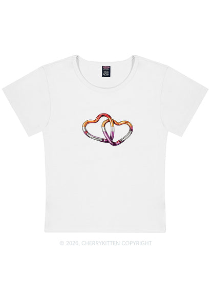 Carabiner Hearts Pride Y2K Baby Tee Cherrykitten