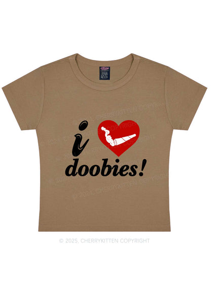 I Love Doobies Y2K Baby Tee Cherrykitten