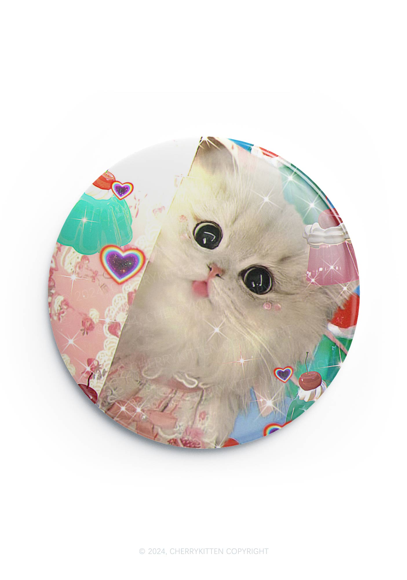 Cherry Cat 1Pc Y2K Pin Badge Cherrykitten