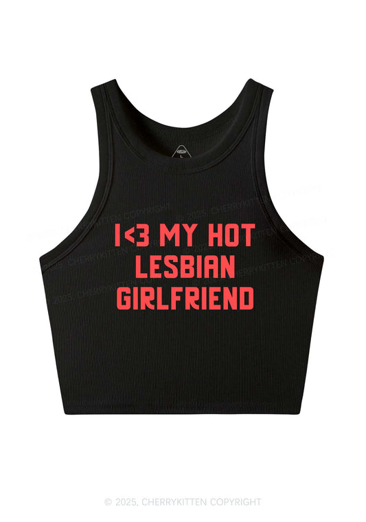 My Hot Lesbian GF Pride Y2K Crop Tank Top Cherrykitten
