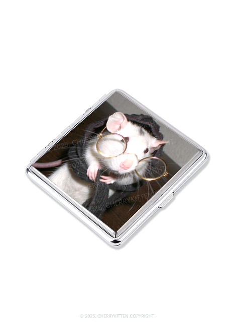 Glasses Rat Y2K Cigarette Case Cherrykitten